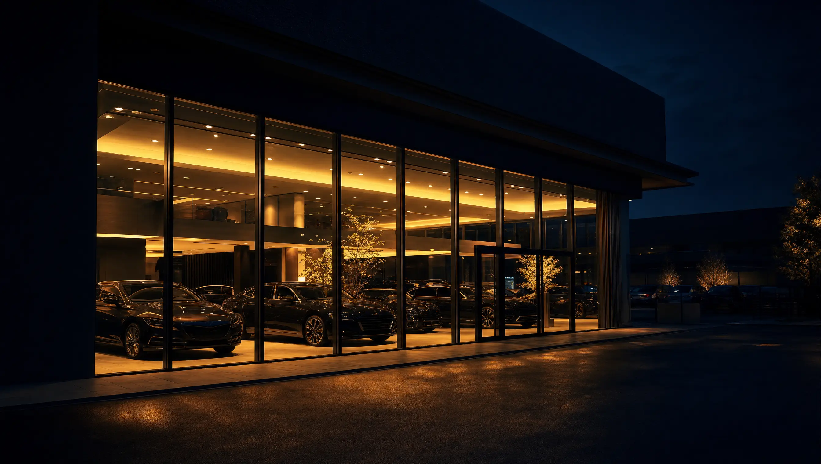 A dealership showroom floor